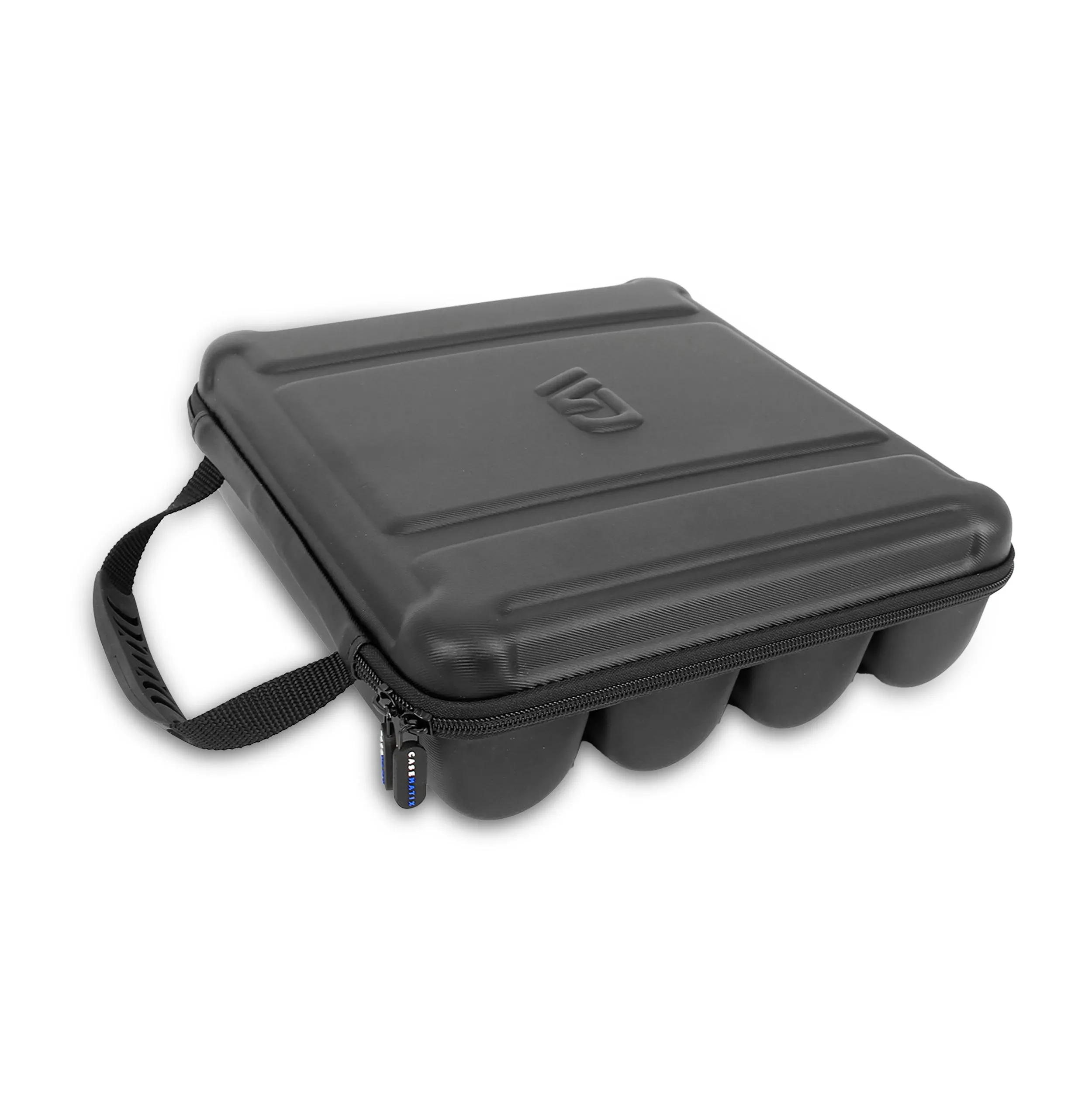 CASEMATIX Wireless Microphone Case Compatible with Four Microphones Up To 10.75" by Sennheiser, Shure and More - Mic Case for Travel with Lid Storage