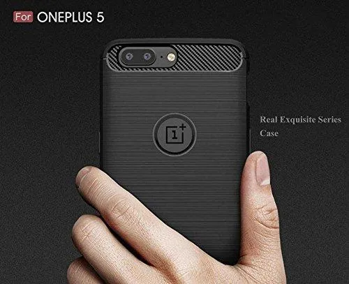 CEDO Rugged Armor TPU Military grade Shock Proof Back Cover Case for OnePlus 5 / One Plus 5(Black)