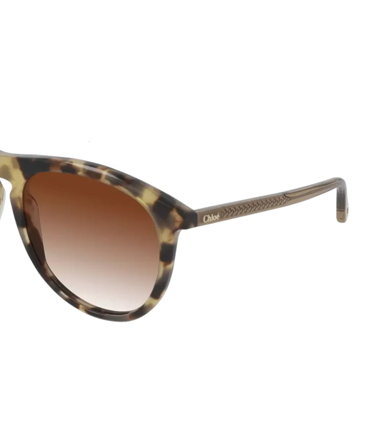 Chloe Women's Orange Aviator Sunglass