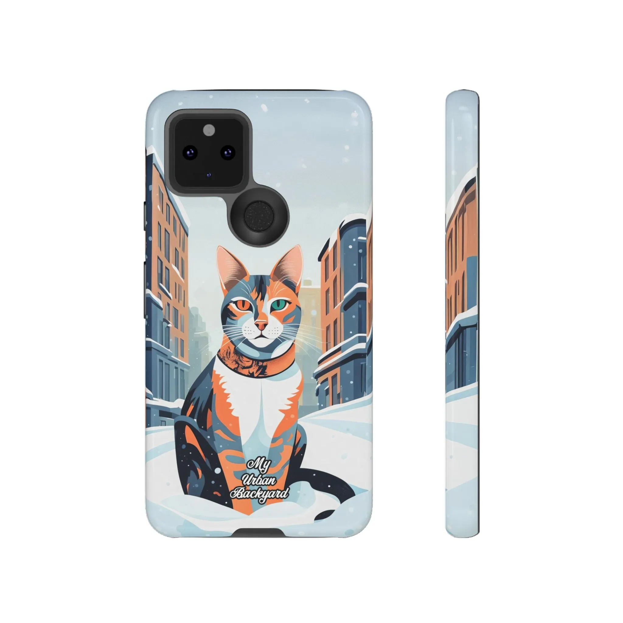 Claws Pawson in the Snow, Cat Cell Phone Case - Apple, Samsung, or Google Pixel