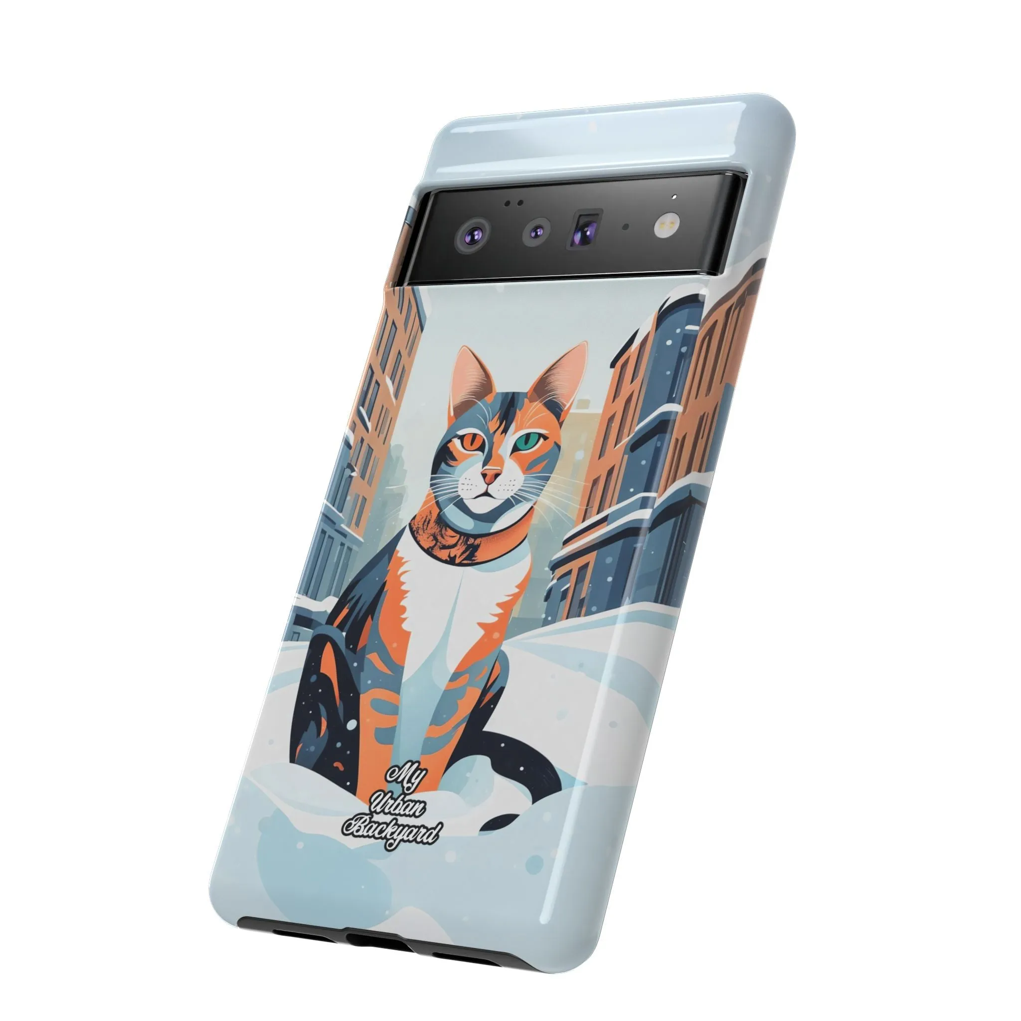 Claws Pawson in the Snow, Cat Cell Phone Case - Apple, Samsung, or Google Pixel