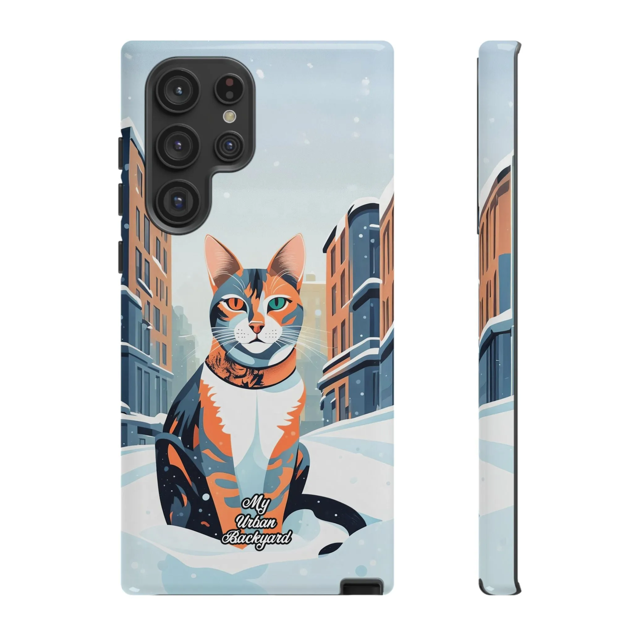 Claws Pawson in the Snow, Cat Cell Phone Case - Apple, Samsung, or Google Pixel