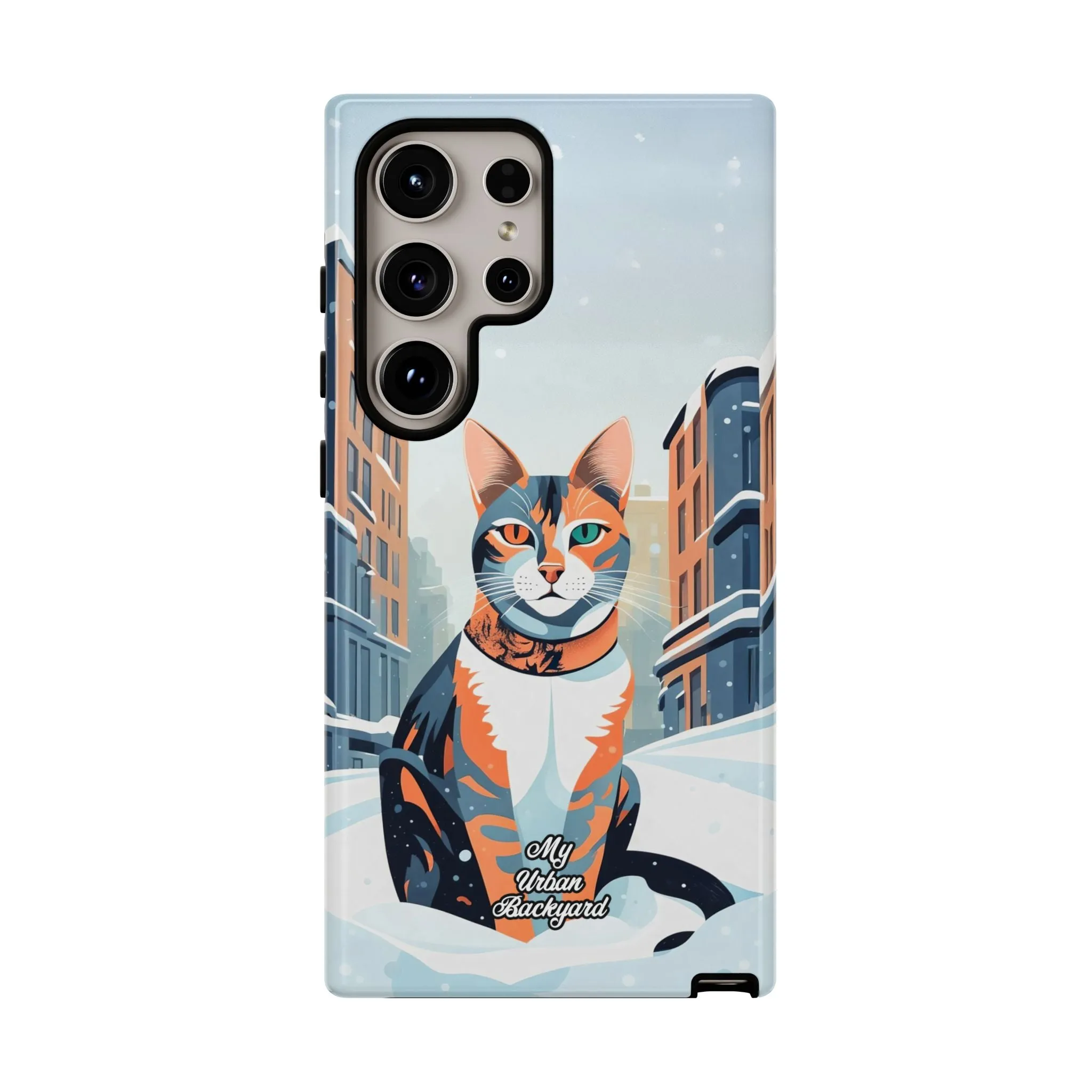 Claws Pawson in the Snow, Cat Cell Phone Case - Apple, Samsung, or Google Pixel