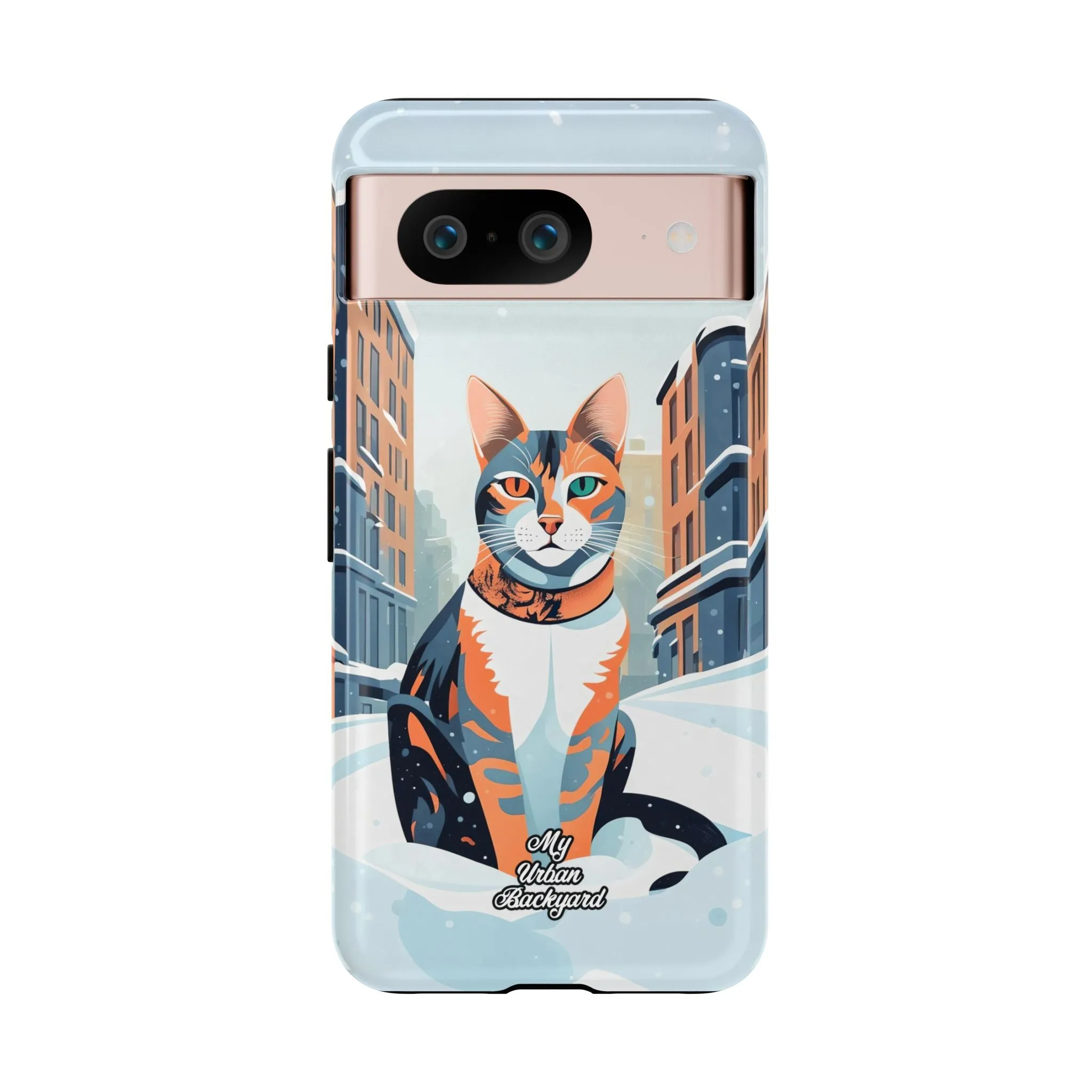 Claws Pawson in the Snow, Cat Cell Phone Case - Apple, Samsung, or Google Pixel