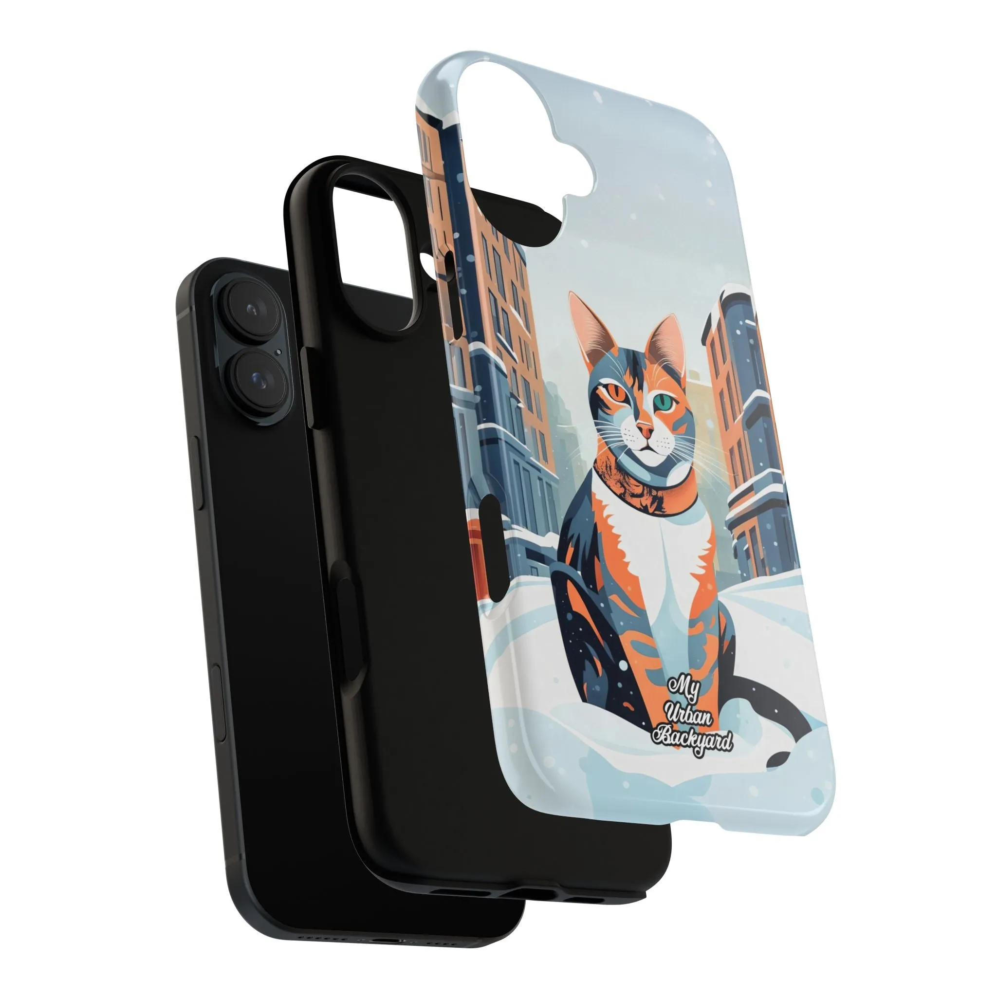 Claws Pawson in the Snow, Cat Cell Phone Case - Apple, Samsung, or Google Pixel