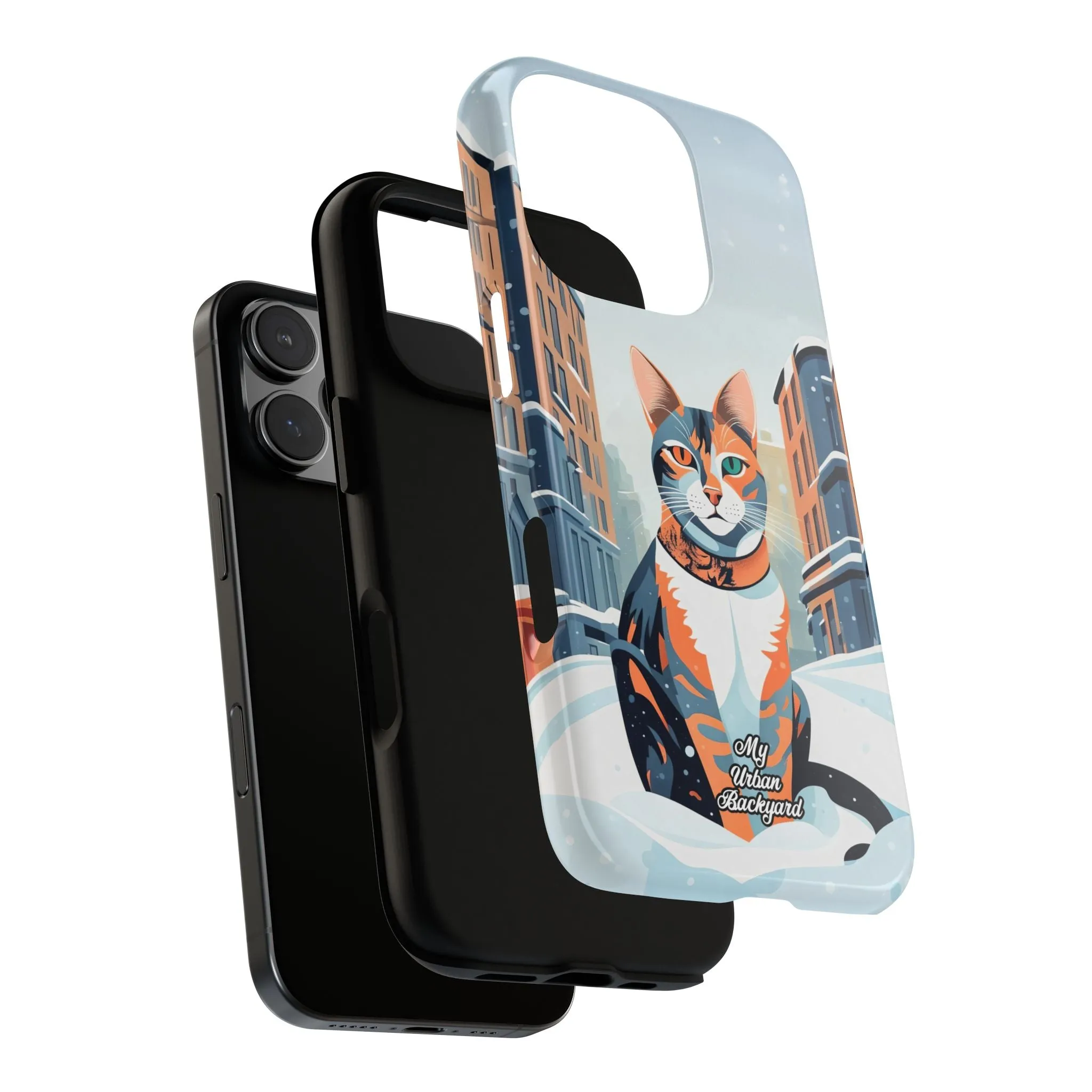 Claws Pawson in the Snow, Cat Cell Phone Case - Apple, Samsung, or Google Pixel