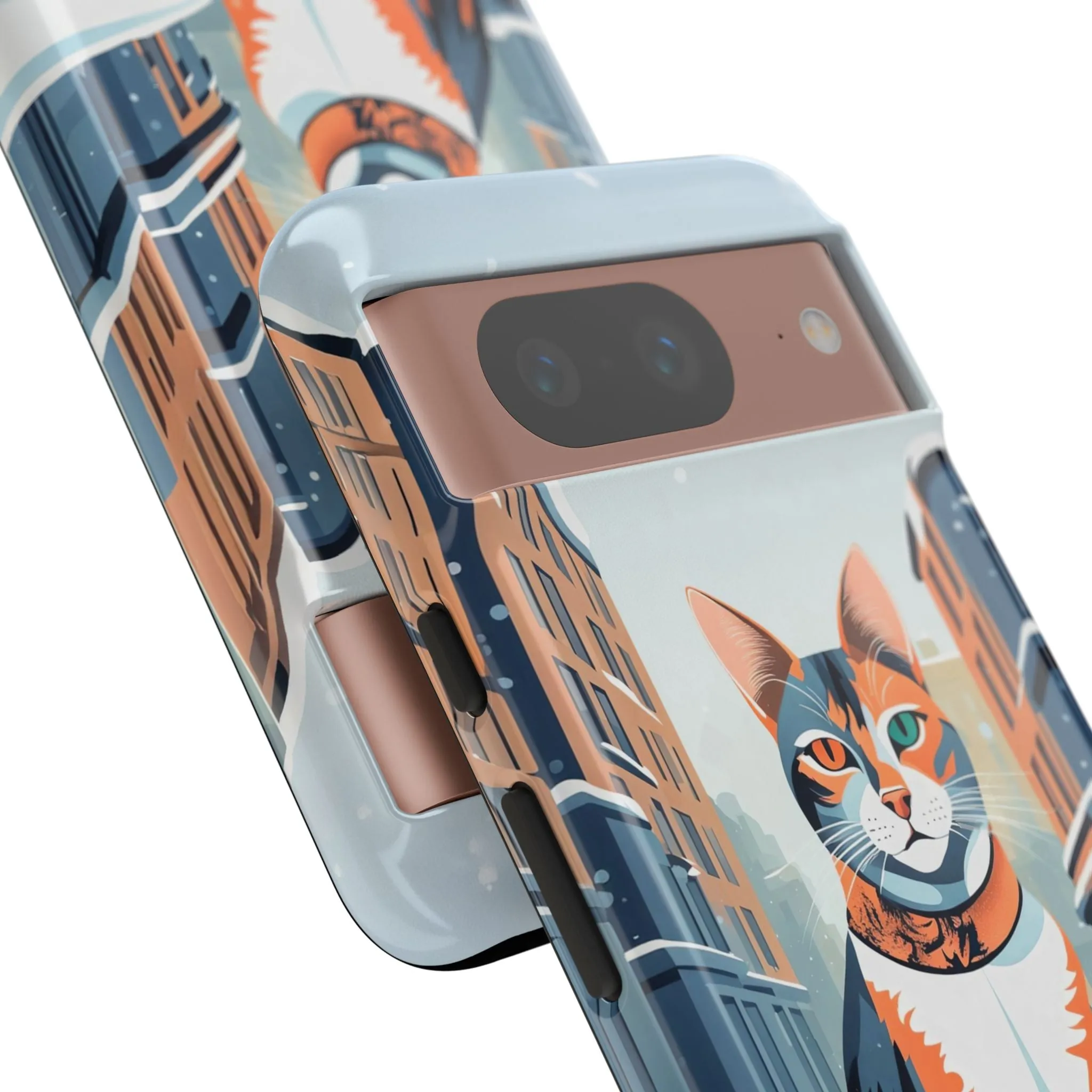 Claws Pawson in the Snow, Cat Cell Phone Case - Apple, Samsung, or Google Pixel