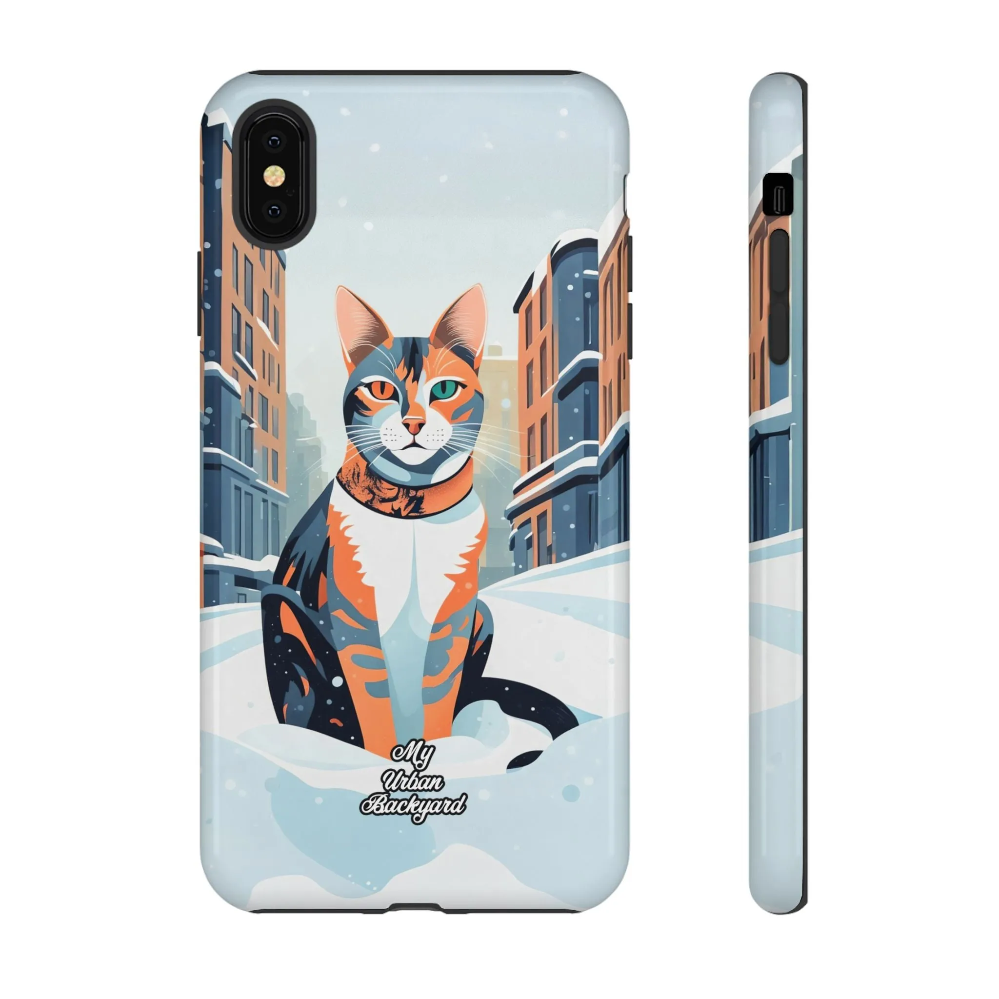 Claws Pawson in the Snow, Cat Cell Phone Case - Apple, Samsung, or Google Pixel