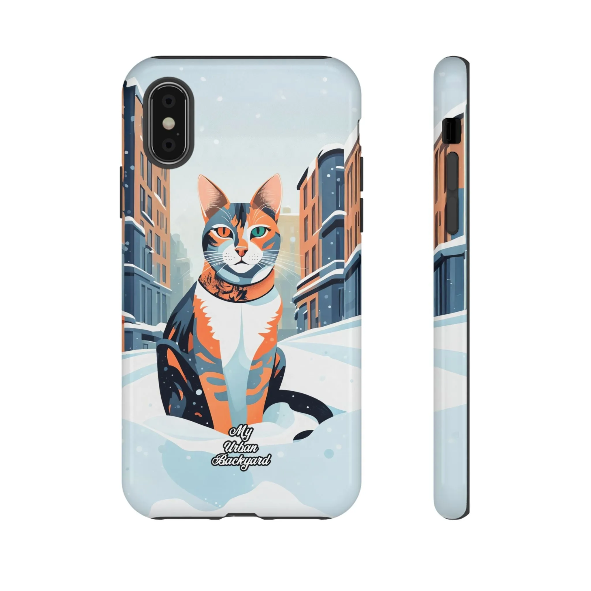 Claws Pawson in the Snow, Cat Cell Phone Case - Apple, Samsung, or Google Pixel