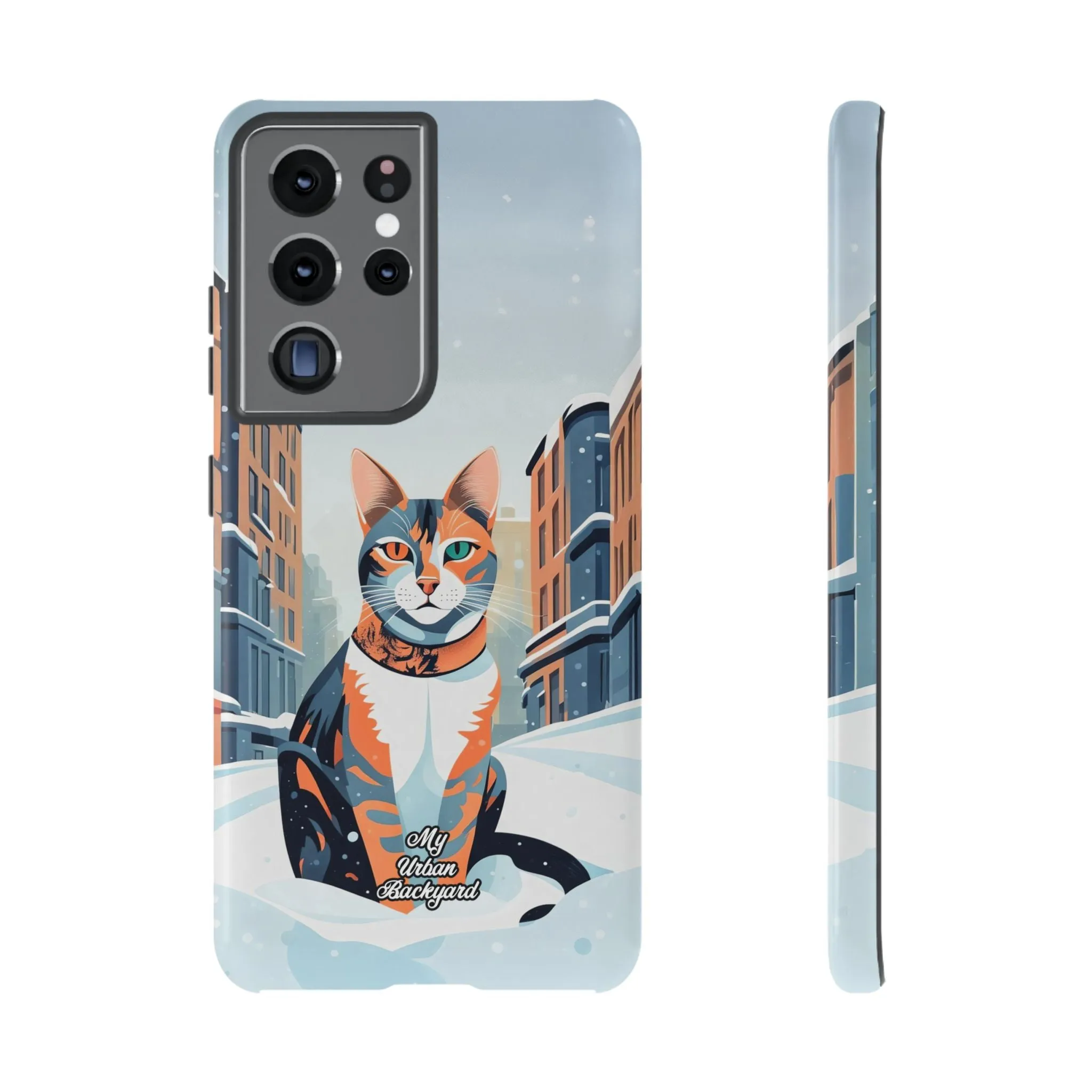 Claws Pawson in the Snow, Cat Cell Phone Case - Apple, Samsung, or Google Pixel