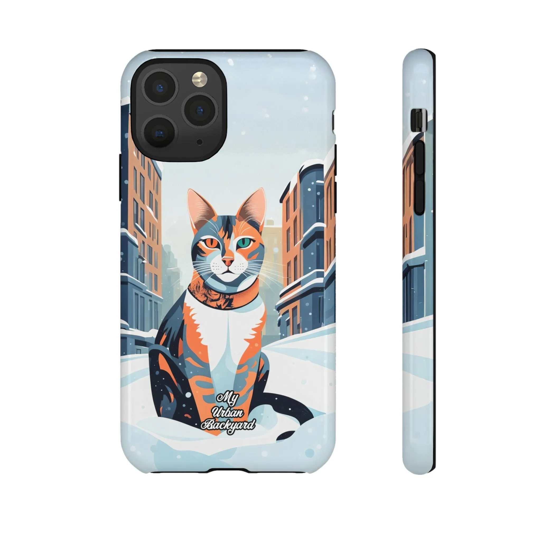 Claws Pawson in the Snow, Cat Cell Phone Case - Apple, Samsung, or Google Pixel