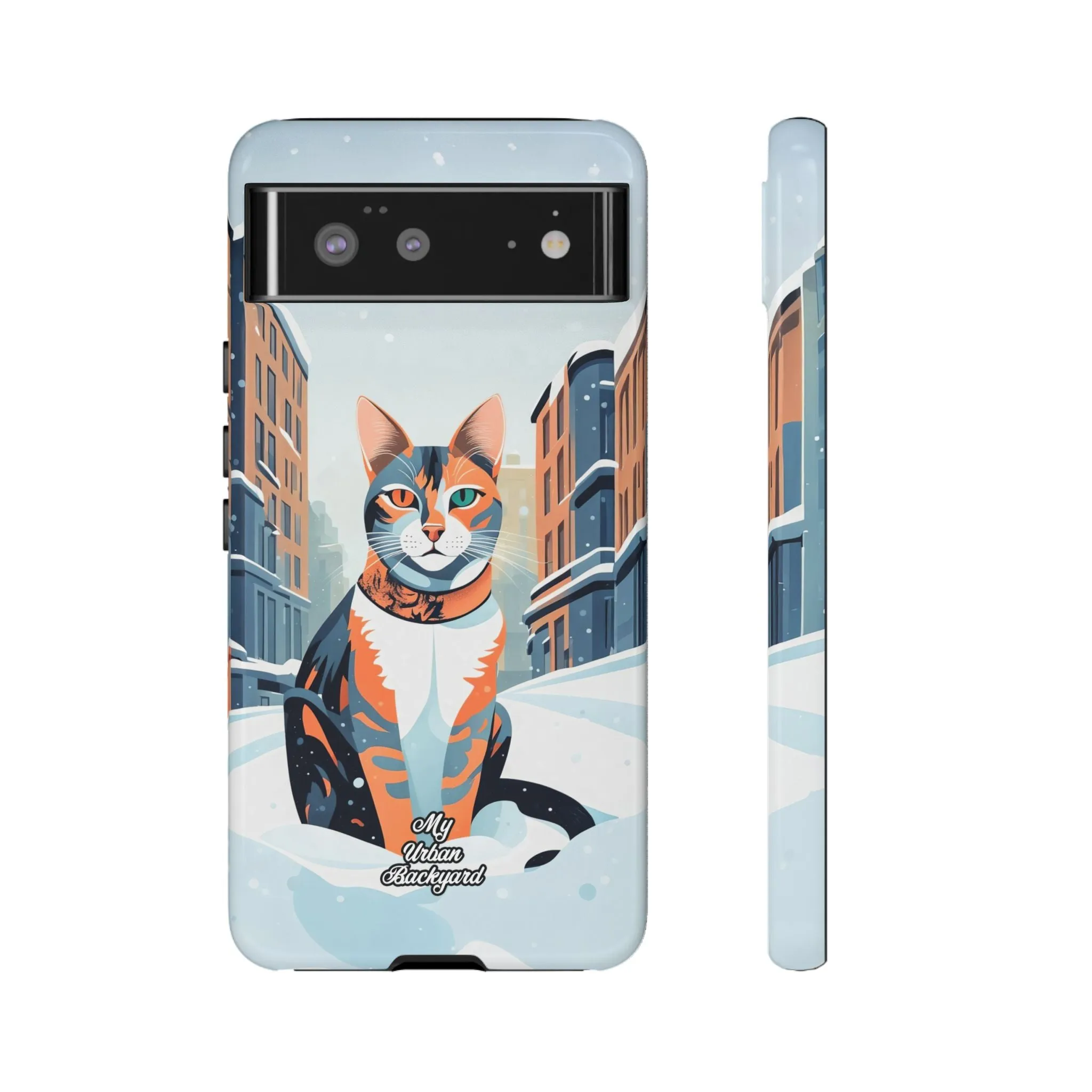 Claws Pawson in the Snow, Cat Cell Phone Case - Apple, Samsung, or Google Pixel