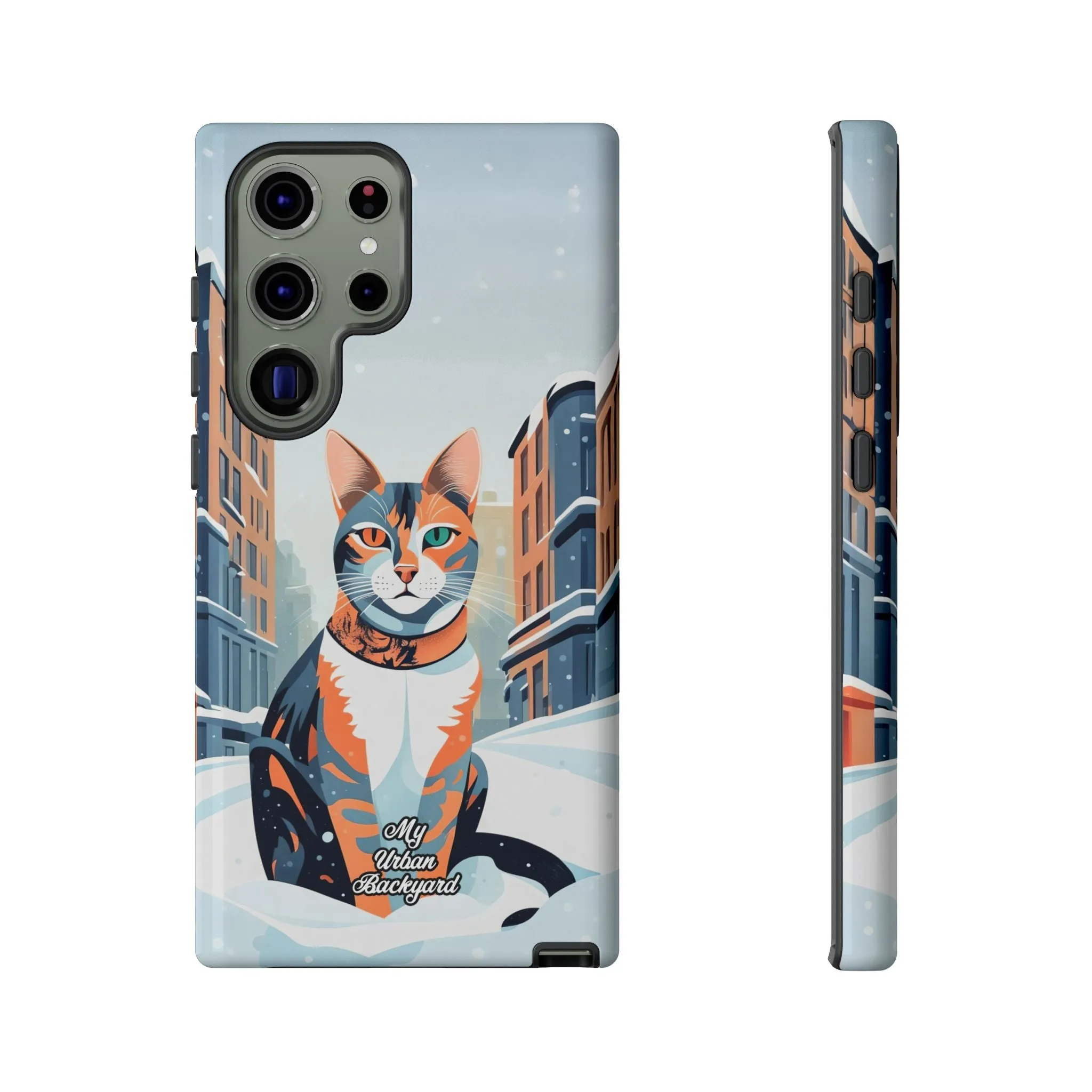 Claws Pawson in the Snow, Cat Cell Phone Case - Apple, Samsung, or Google Pixel