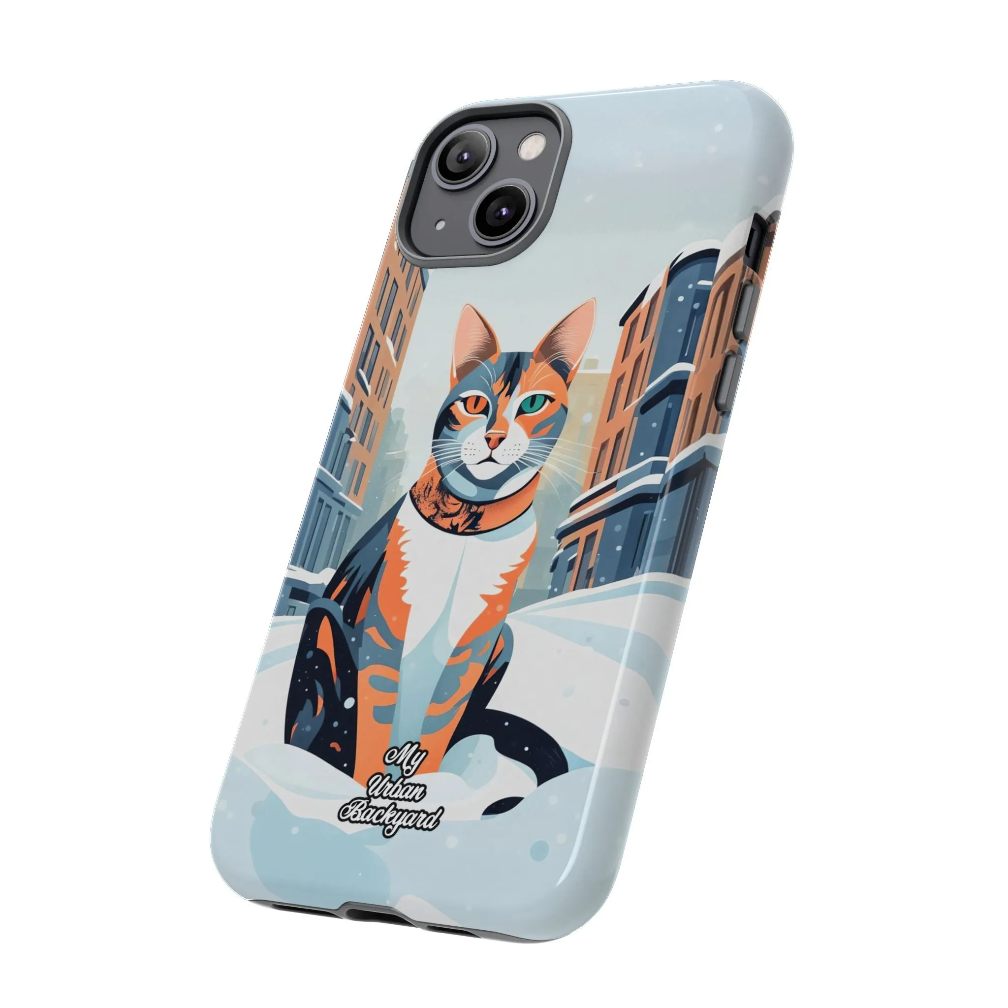 Claws Pawson in the Snow, Cat Cell Phone Case - Apple, Samsung, or Google Pixel