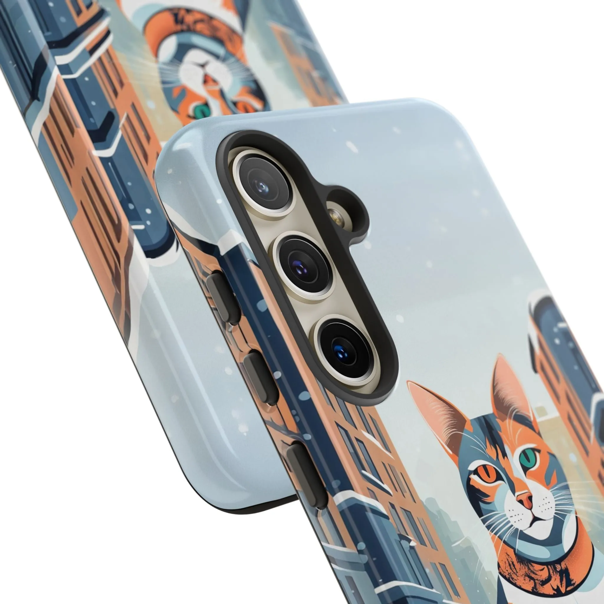 Claws Pawson in the Snow, Cat Cell Phone Case - Apple, Samsung, or Google Pixel