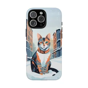 Claws Pawson in the Snow, Cat Cell Phone Case - Apple, Samsung, or Google Pixel