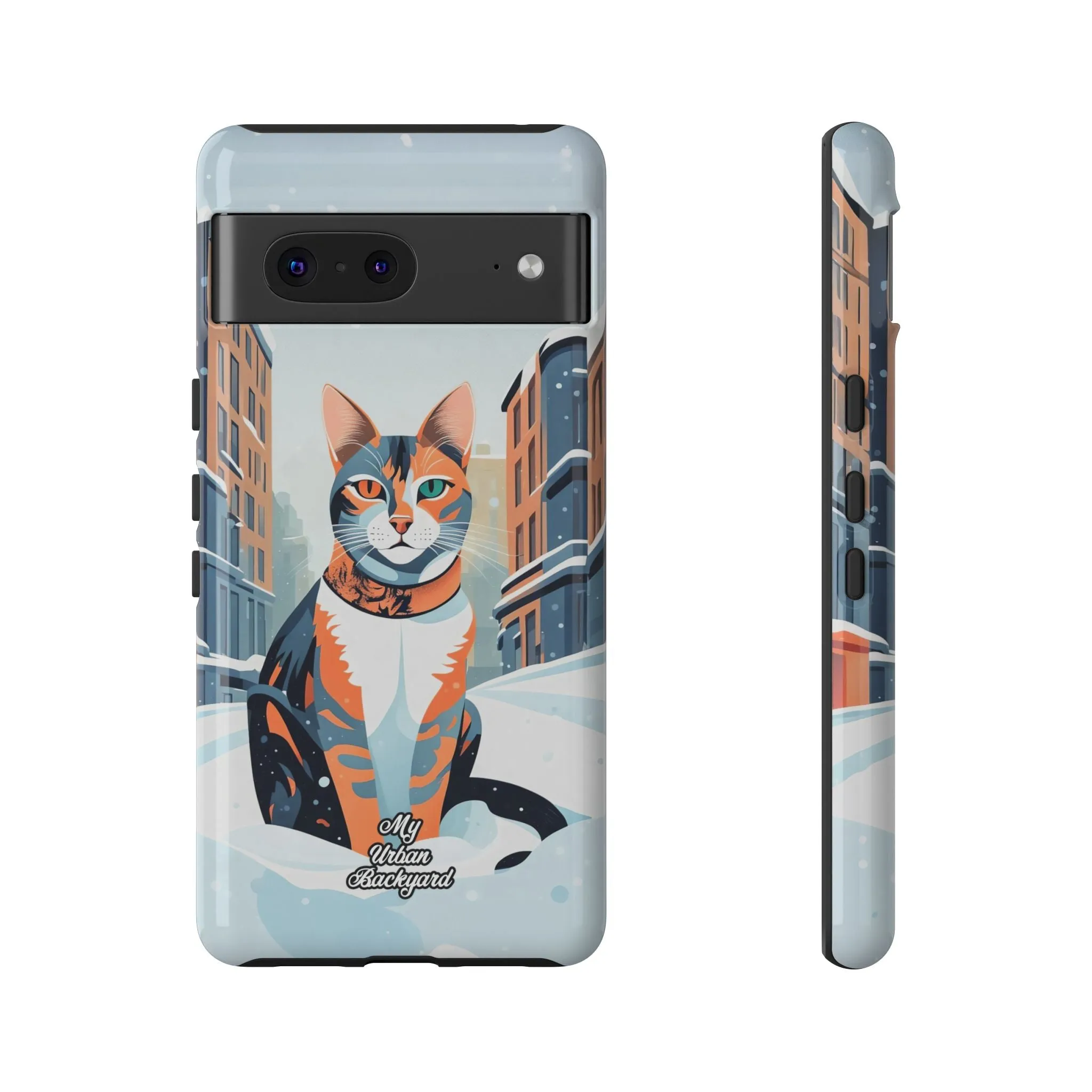 Claws Pawson in the Snow, Cat Cell Phone Case - Apple, Samsung, or Google Pixel