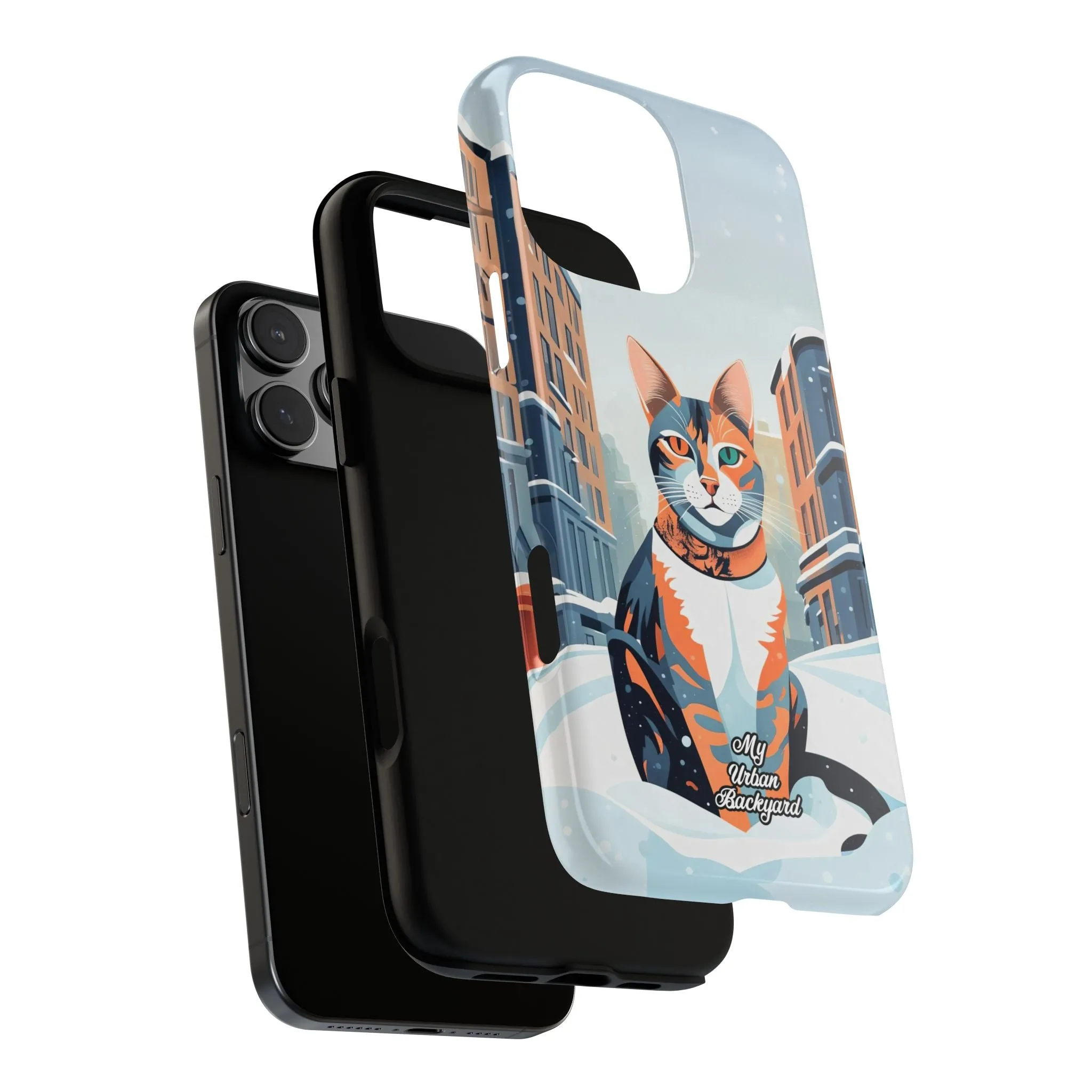 Claws Pawson in the Snow, Cat Cell Phone Case - Apple, Samsung, or Google Pixel