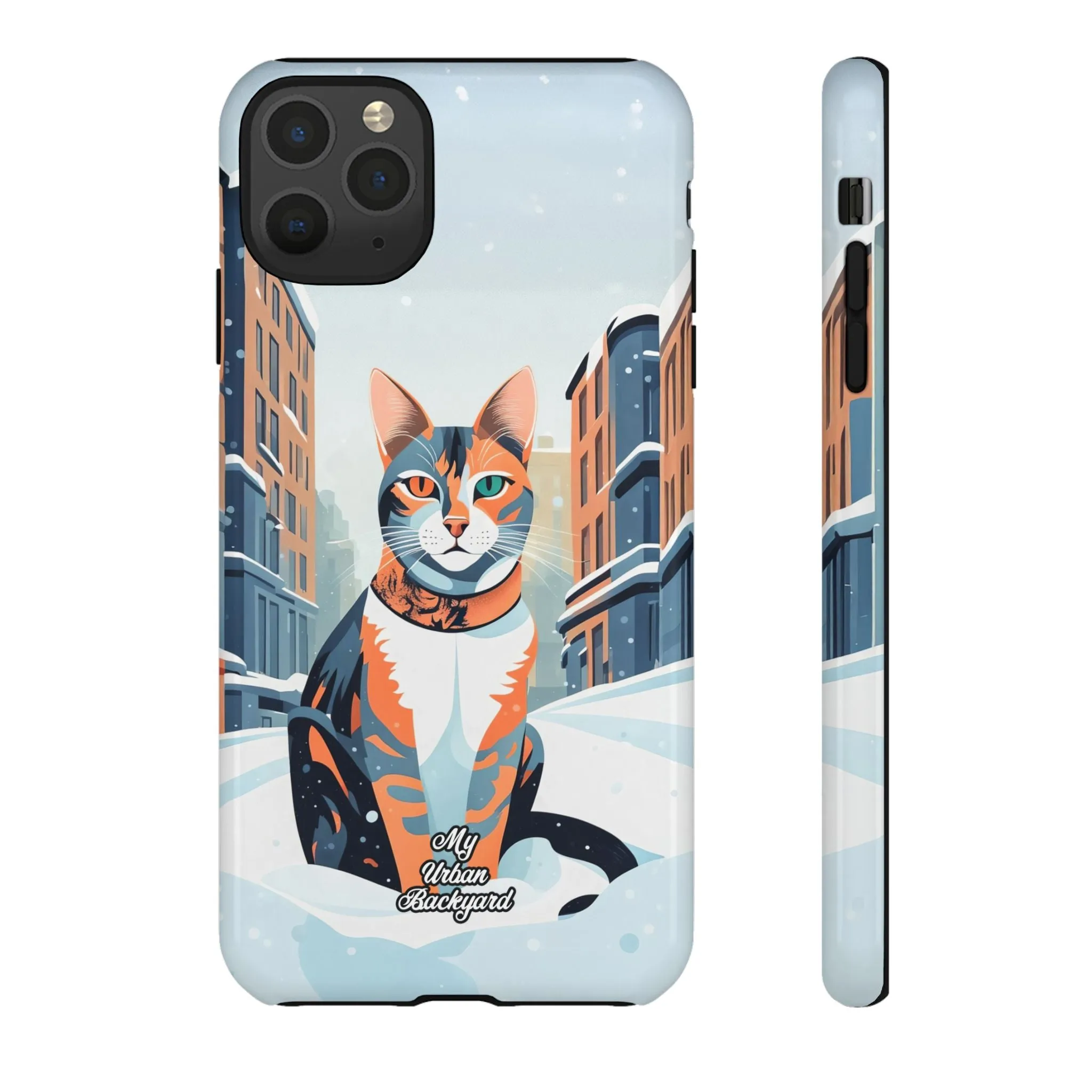 Claws Pawson in the Snow, Cat Cell Phone Case - Apple, Samsung, or Google Pixel