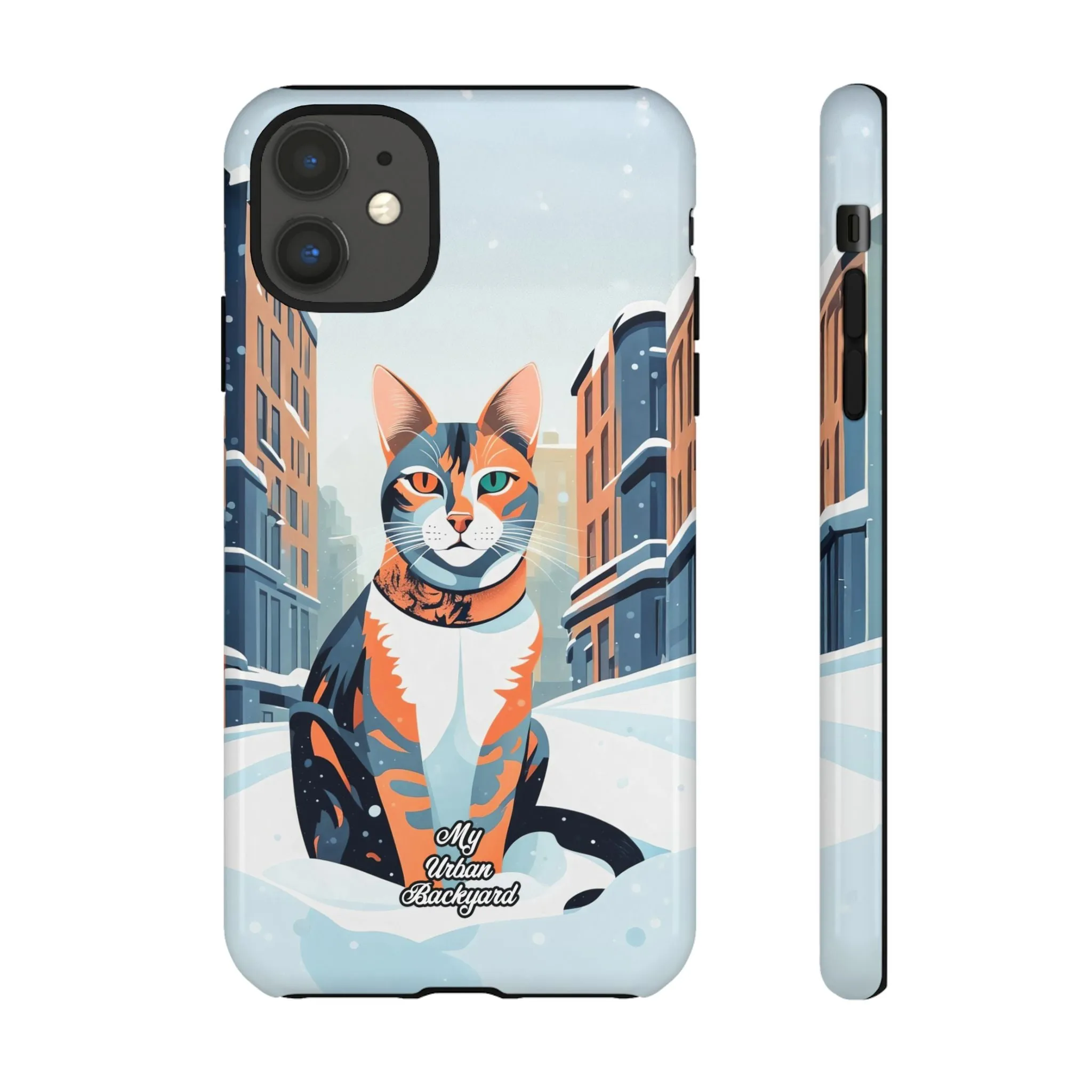 Claws Pawson in the Snow, Cat Cell Phone Case - Apple, Samsung, or Google Pixel