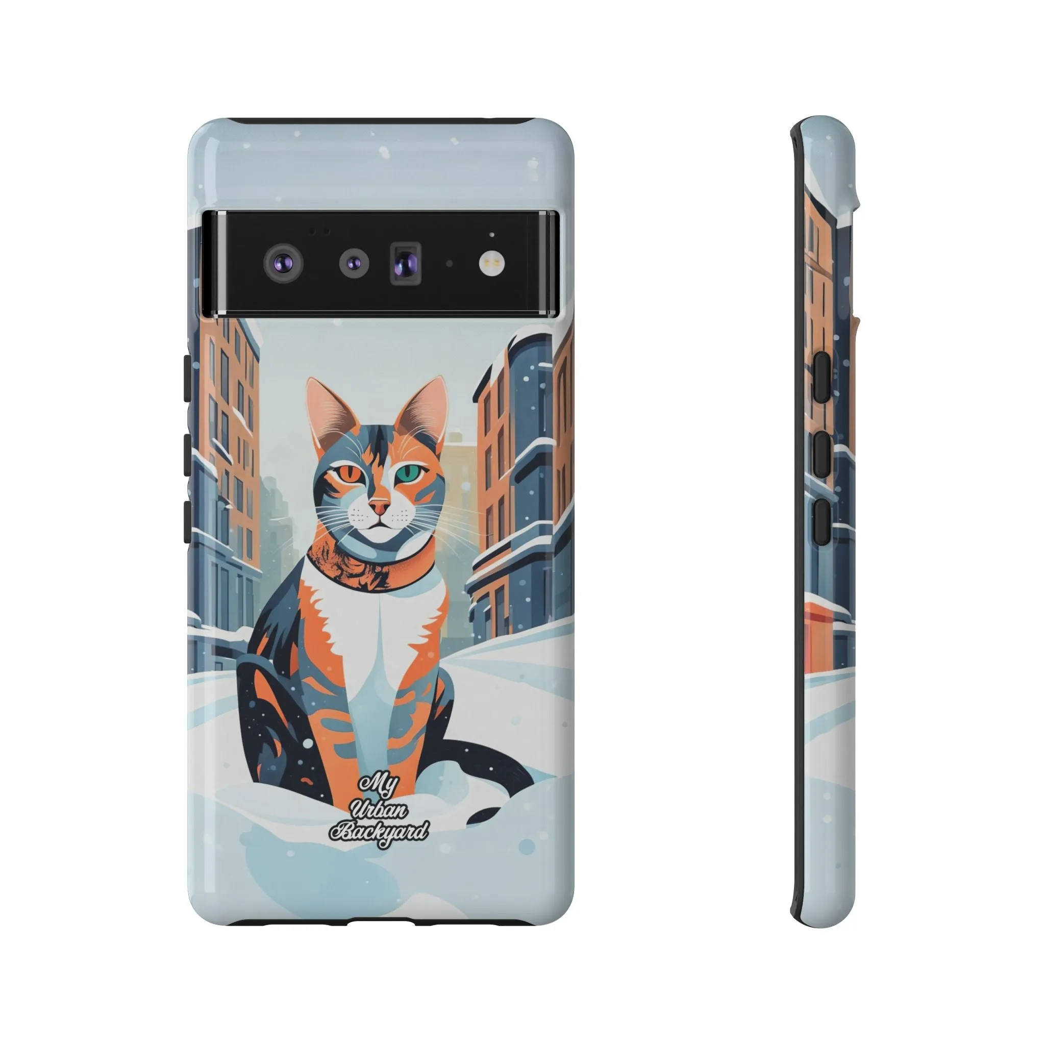 Claws Pawson in the Snow, Cat Cell Phone Case - Apple, Samsung, or Google Pixel