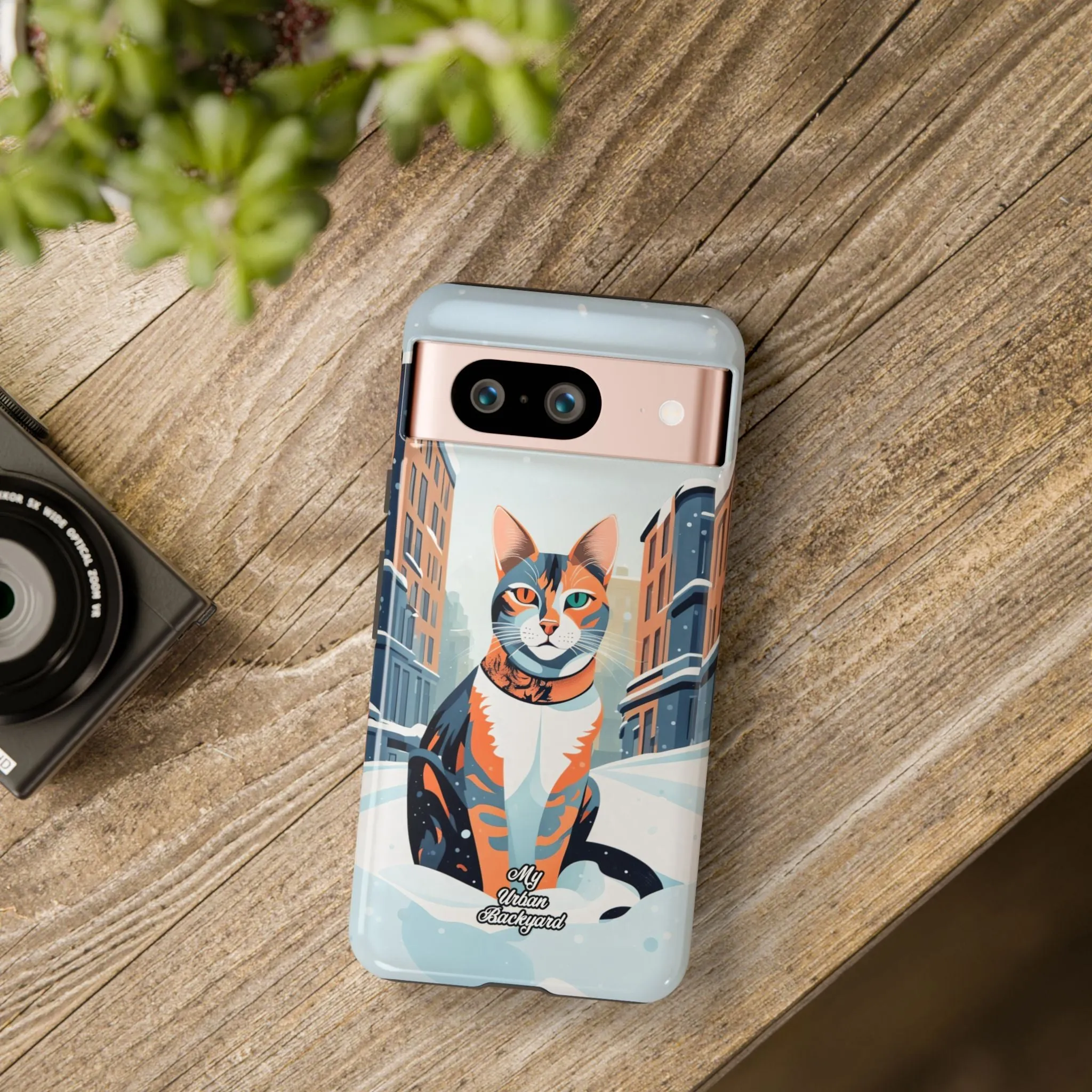 Claws Pawson in the Snow, Cat Cell Phone Case - Apple, Samsung, or Google Pixel