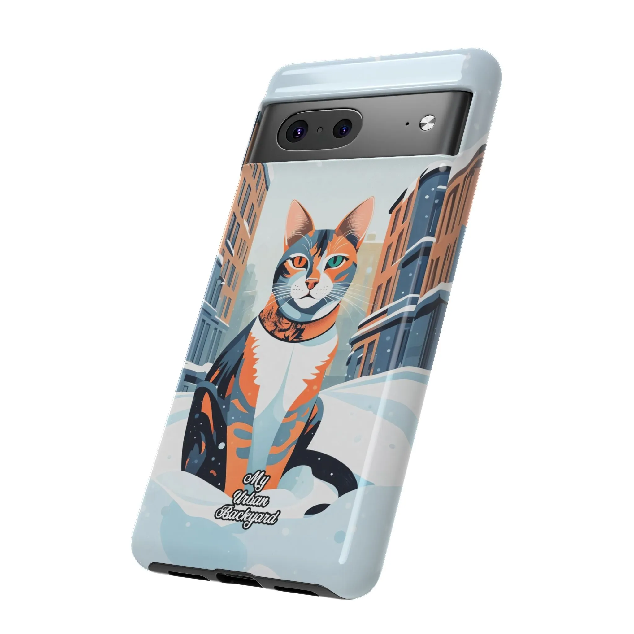 Claws Pawson in the Snow, Cat Cell Phone Case - Apple, Samsung, or Google Pixel