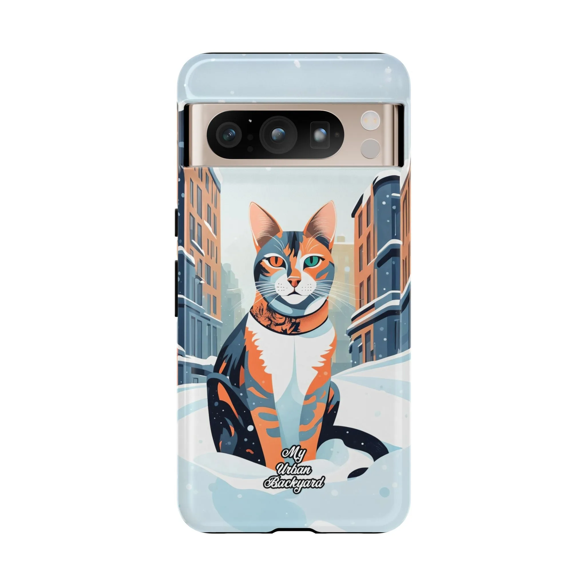 Claws Pawson in the Snow, Cat Cell Phone Case - Apple, Samsung, or Google Pixel