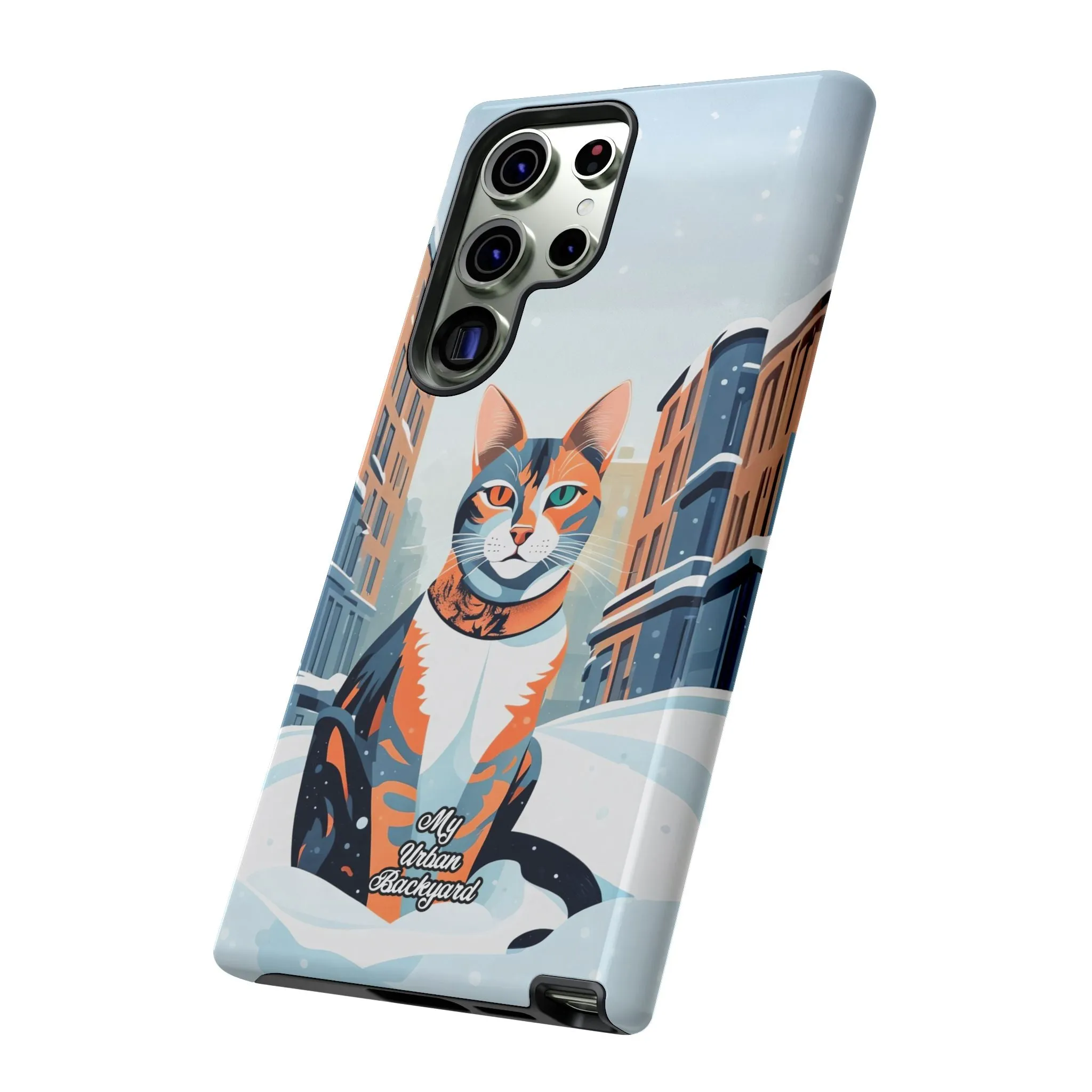 Claws Pawson in the Snow, Cat Cell Phone Case - Apple, Samsung, or Google Pixel