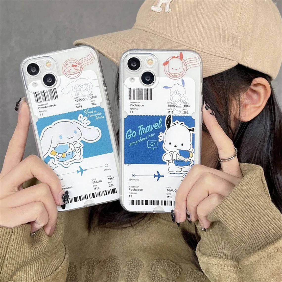 Clean Travel Ticket Japanese Cartoon KU CN PN PC iPhone Case 6 7 8 XS XR X 11 12 13 14 15 Pro Promax 12mini 13 mini