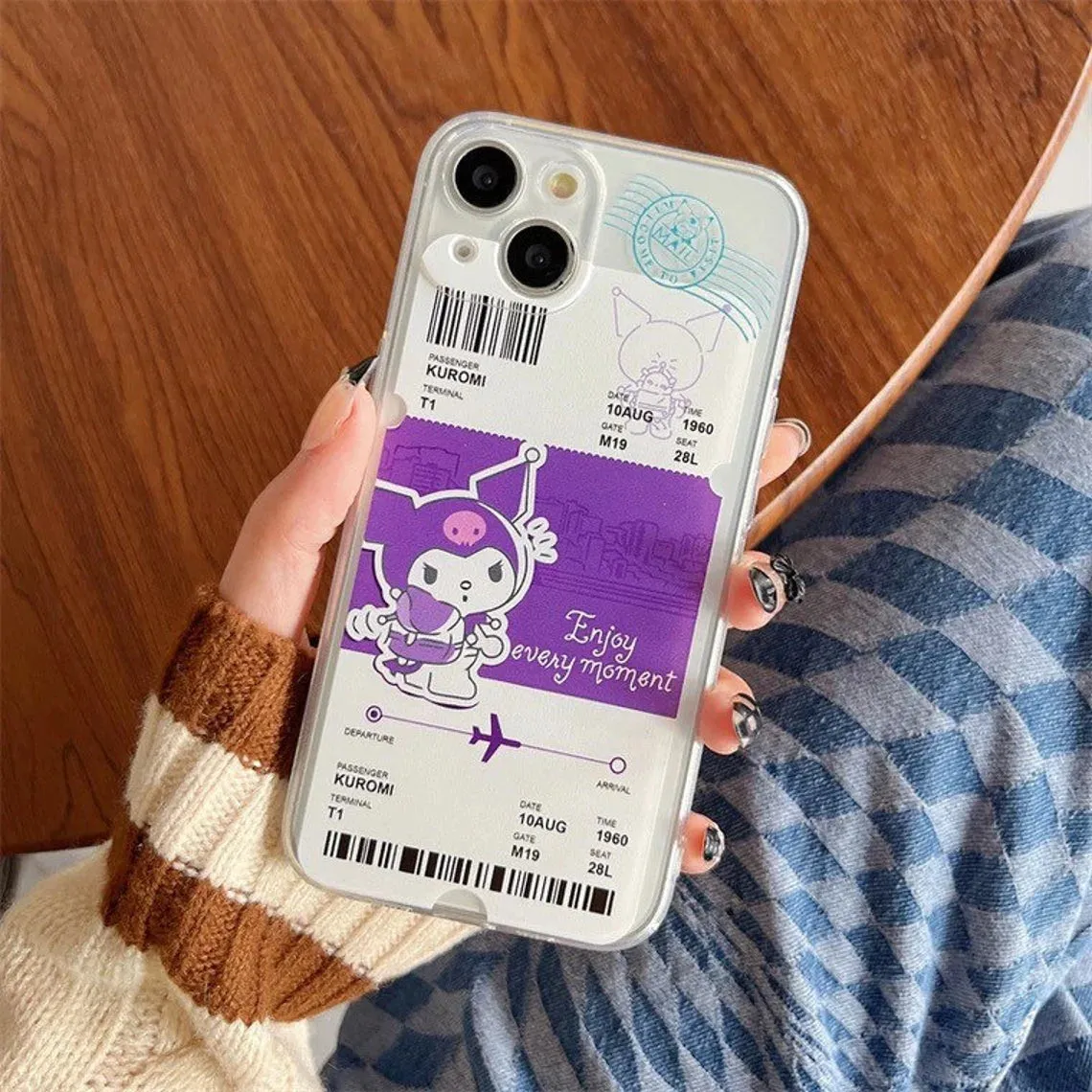 Clean Travel Ticket Japanese Cartoon KU CN PN PC iPhone Case 6 7 8 XS XR X 11 12 13 14 15 Pro Promax 12mini 13 mini