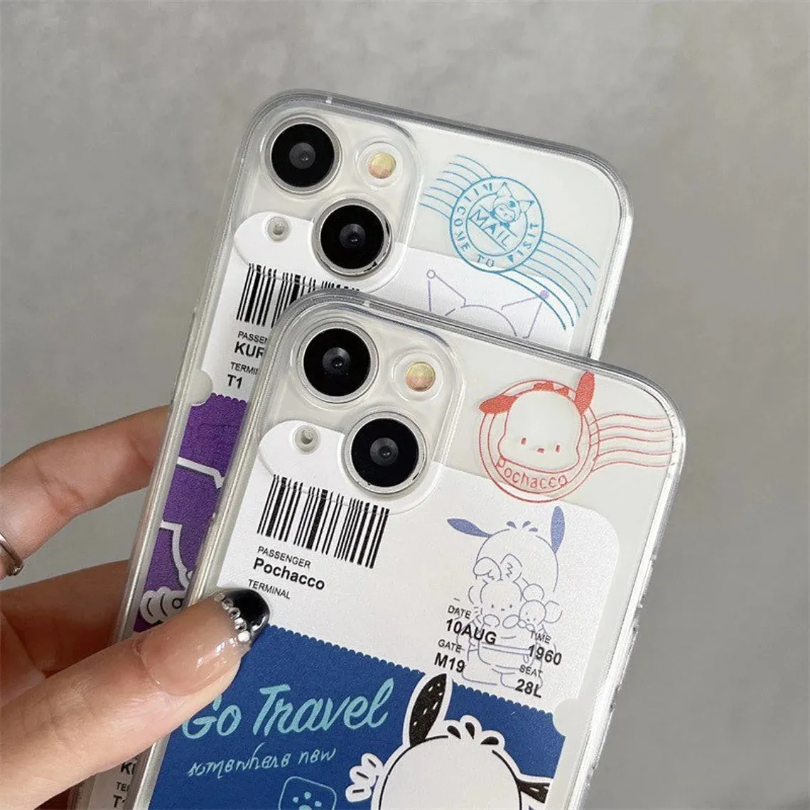 Clean Travel Ticket Japanese Cartoon KU CN PN PC iPhone Case 6 7 8 XS XR X 11 12 13 14 15 Pro Promax 12mini 13 mini