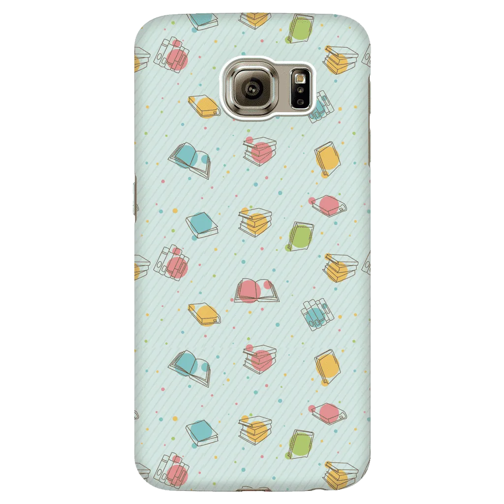 Colorful Bookish Pattern Phone Case Green