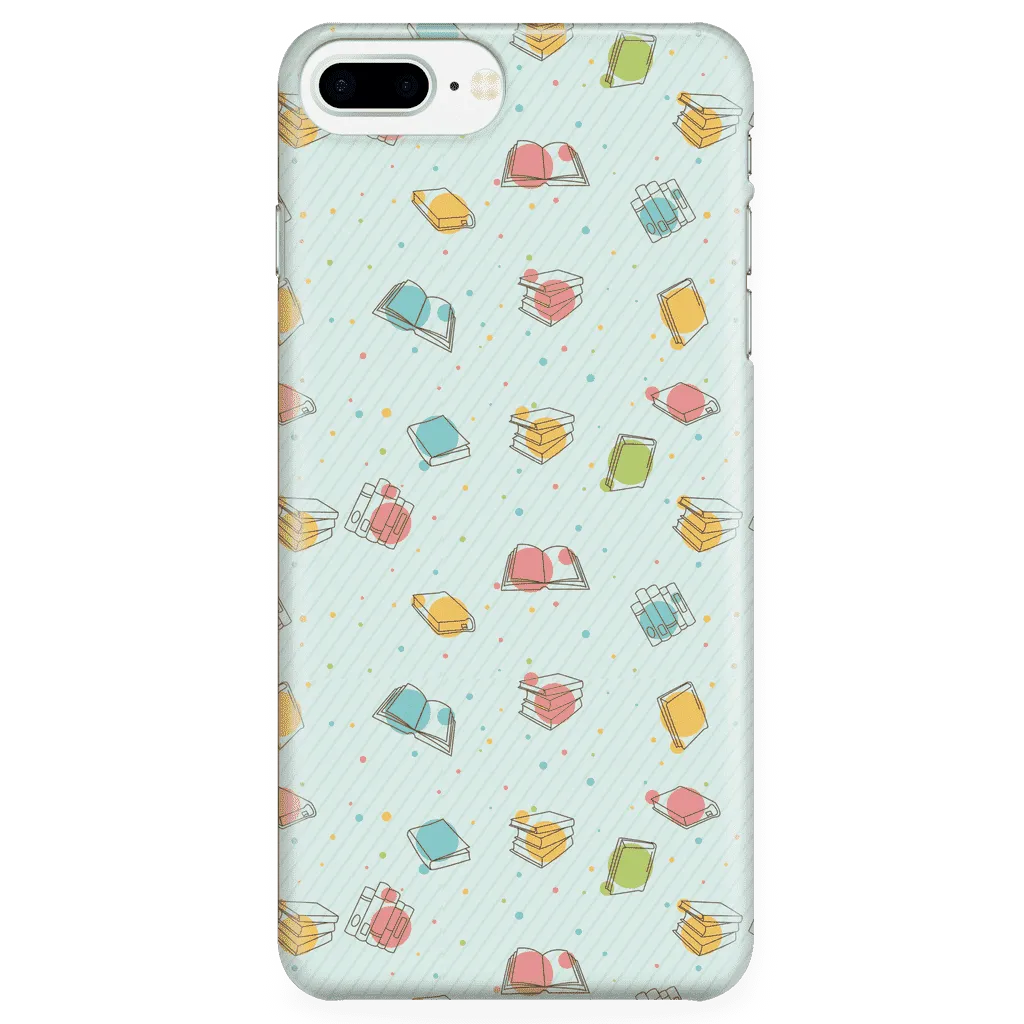 Colorful Bookish Pattern Phone Case Green