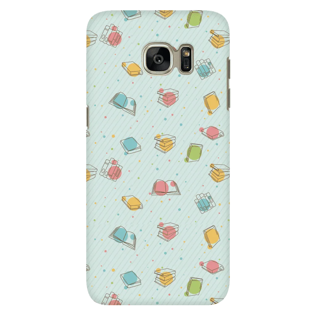 Colorful Bookish Pattern Phone Case Green