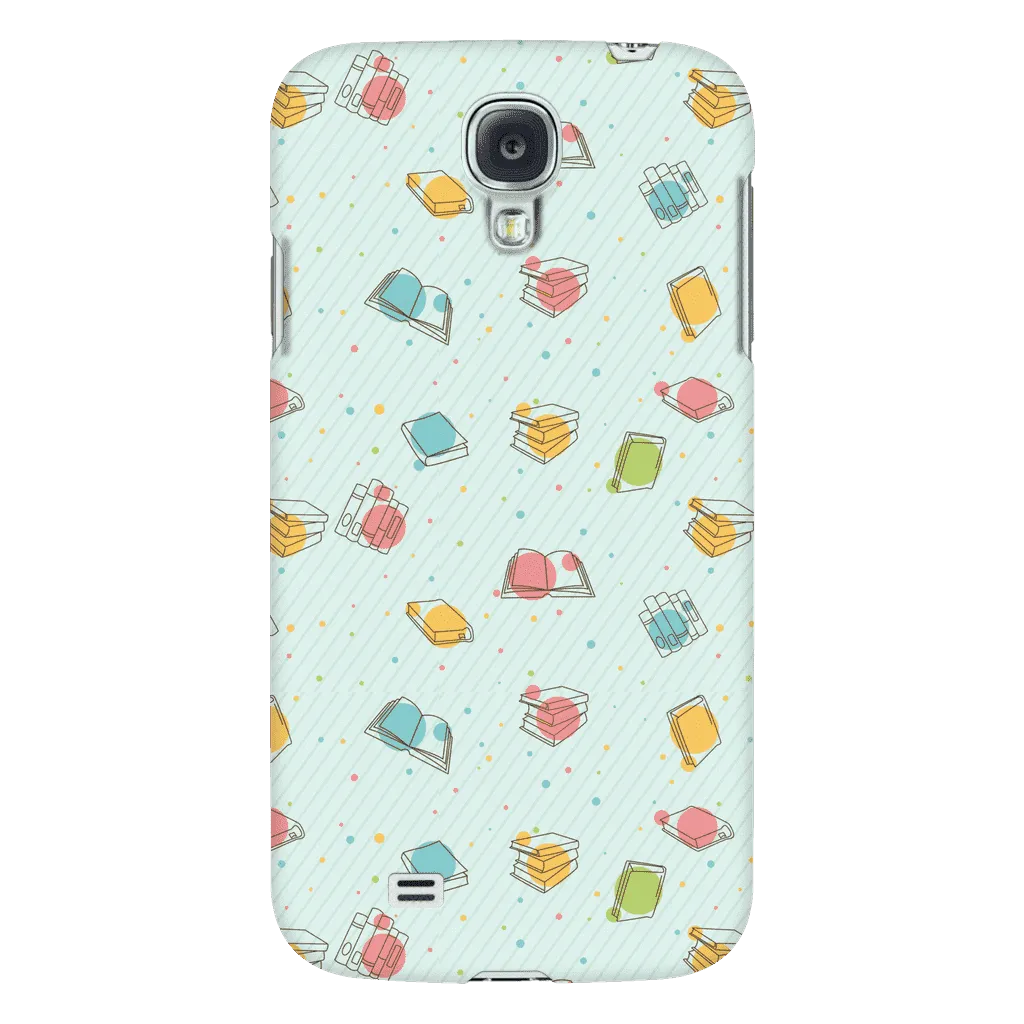 Colorful Bookish Pattern Phone Case Green