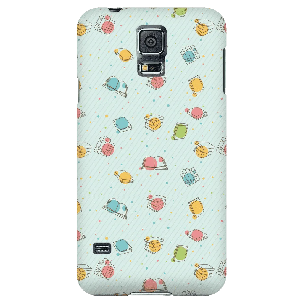 Colorful Bookish Pattern Phone Case Green