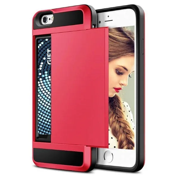 Compatible with Apple, Sliding Card Holder Phone Case (iPhone)