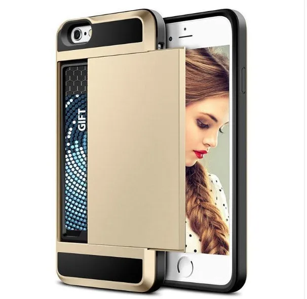 Compatible with Apple, Sliding Card Holder Phone Case (iPhone)