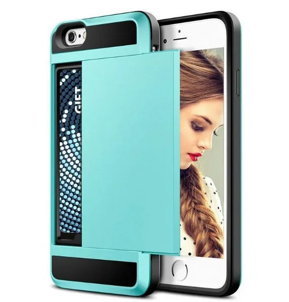 Compatible with Apple, Sliding Card Holder Phone Case (iPhone)