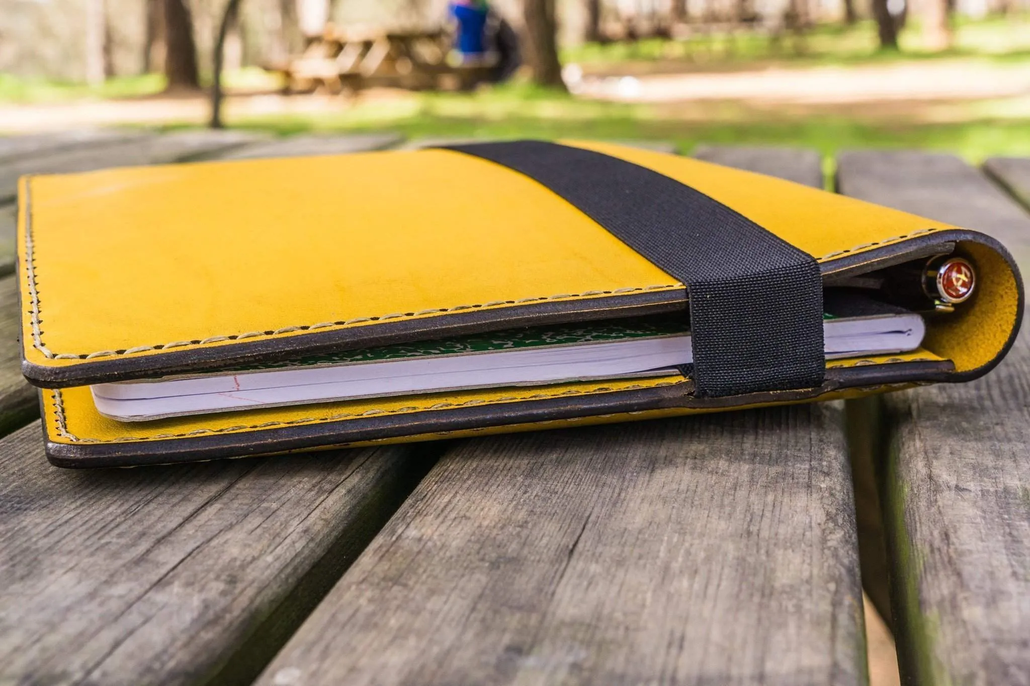 Composition Notebook Cover With iPad Air Pro Pocket - Yellow