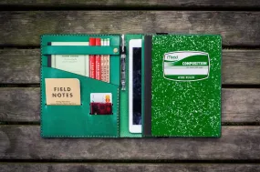 Composition Notebook Cover With iPad Air/Pro Pocket - Green