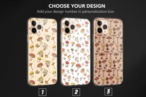 Cottagecore Mushrooms Phone Case, Cute Nature Fungi Cover