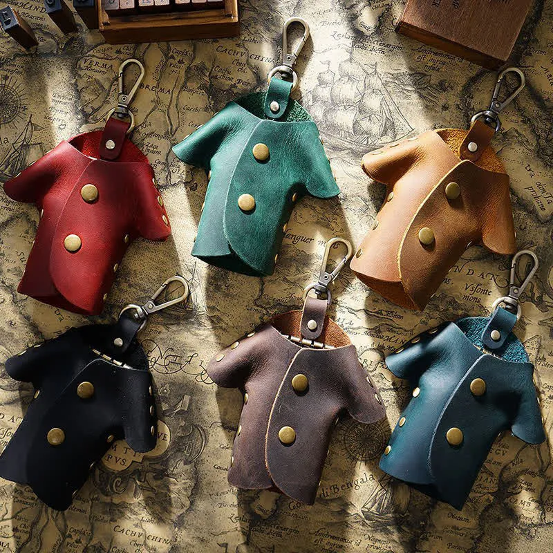 Creative Cute Clothes Shape Leather Key Case