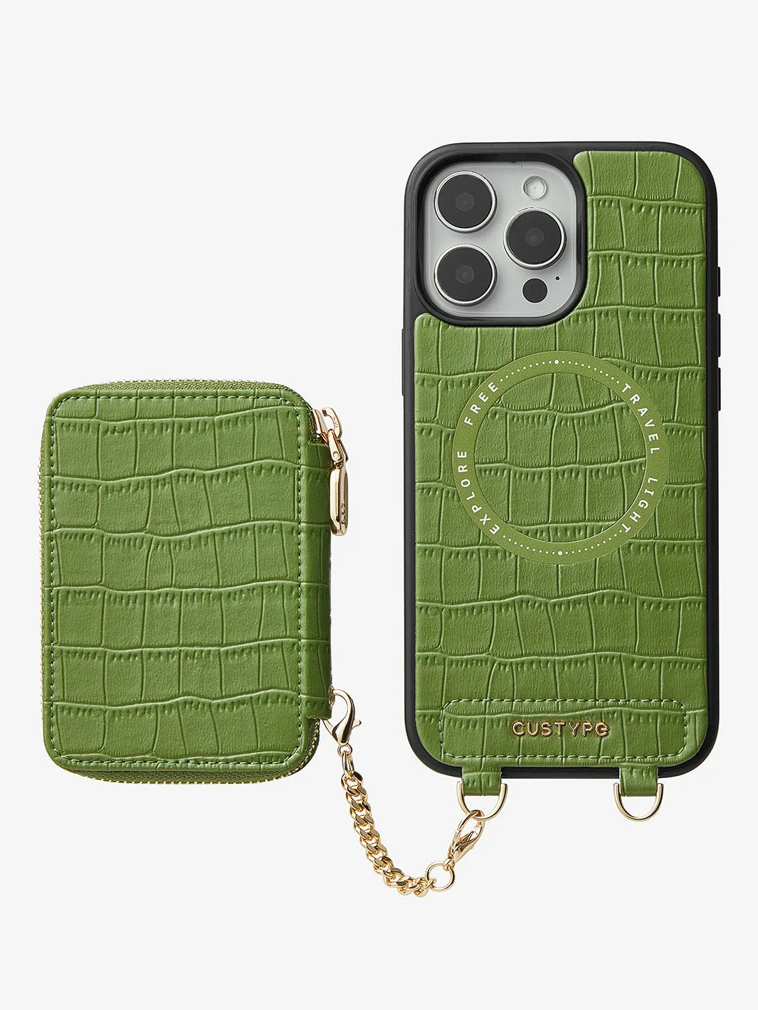 Crocodile Craft Set- Detachable Wireless Charging Wallet Phone Case