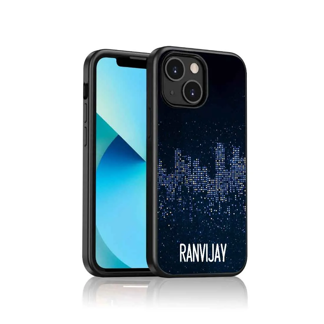 Custom Mobile Back Cover Print Design iPhone 13 Back Case with Name - City