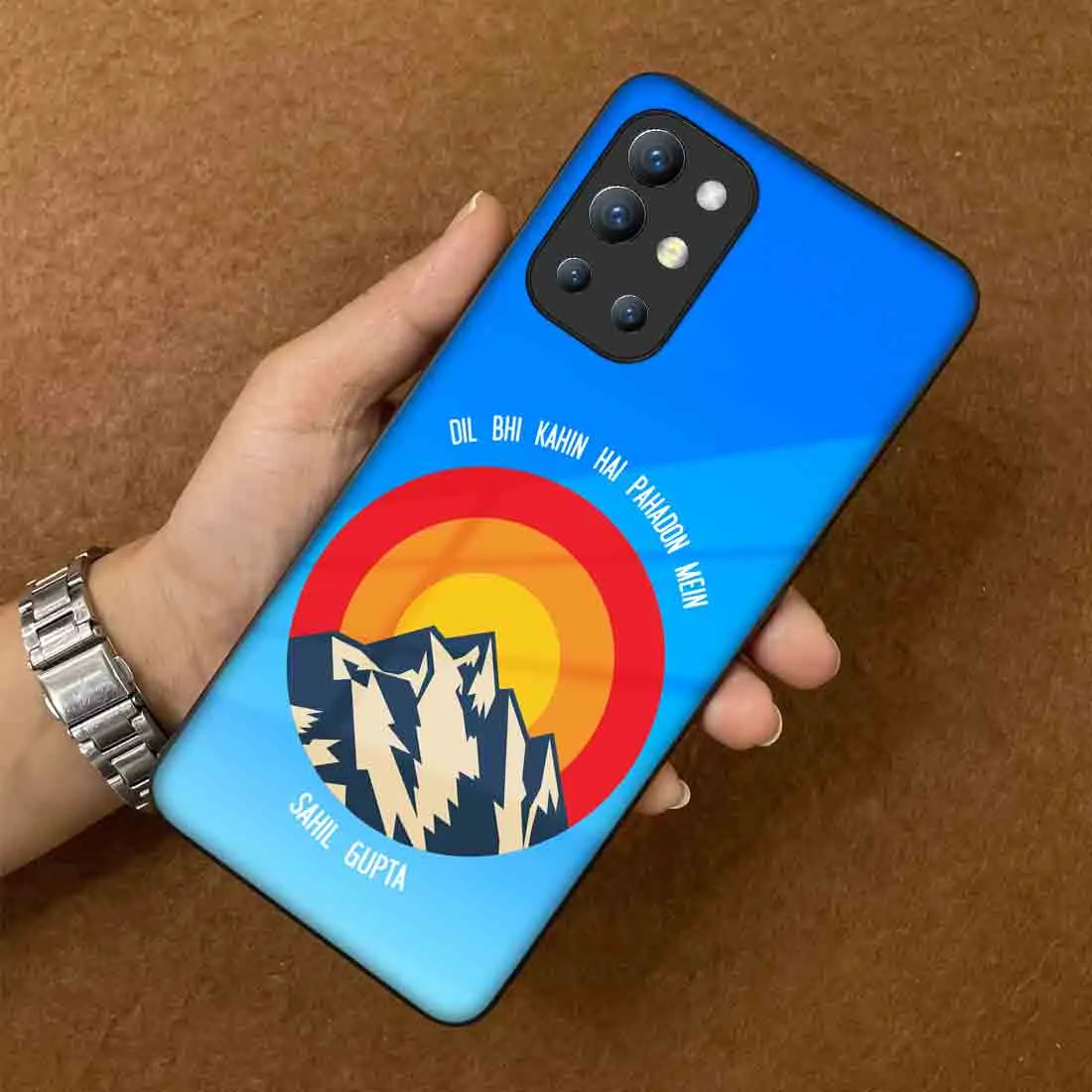 Custom Oneplus 9R Cover Case with Name Designer Phone Cases  - Adventure Mountains