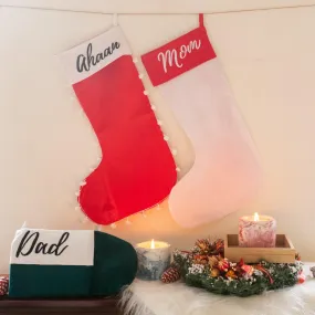 Customizable Christmas Velvet Stockings