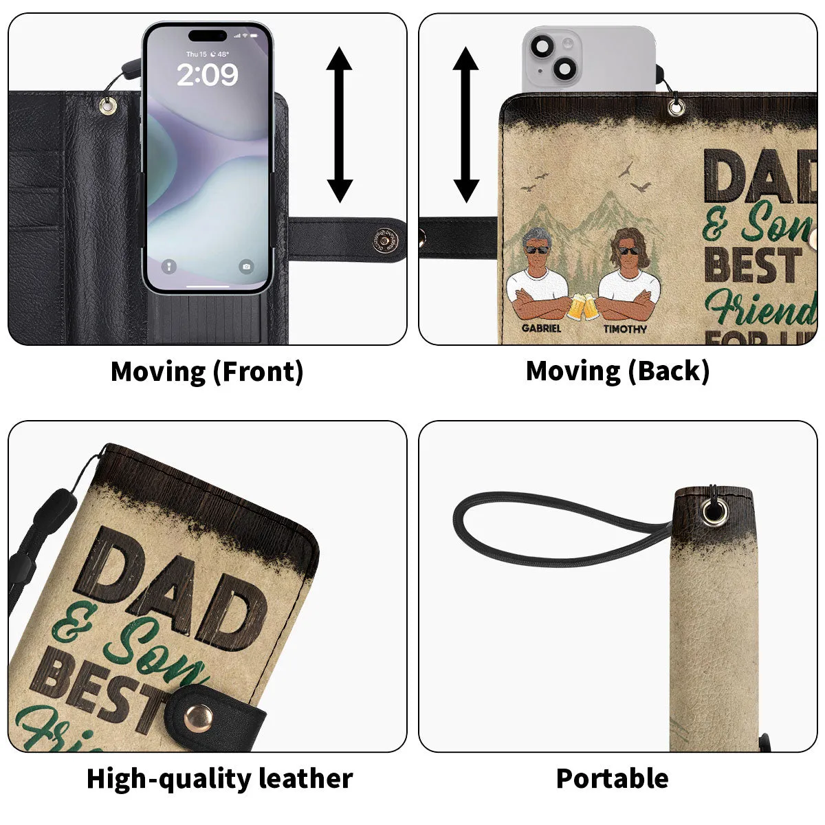 Dad And Son Best Friends For Life - Personalized Wallet Case SBWACLN1158D