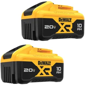 DeWALT DCB210-2 Rechargeable Battery Pack, 20 V Battery, 10 Ah, 1 hr Charging, 2/PK :CD 2: QUANTITY: 1